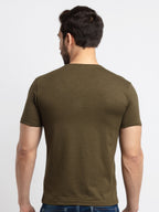 Mens Basic Taperd Fit V- Neck T-Shirt
