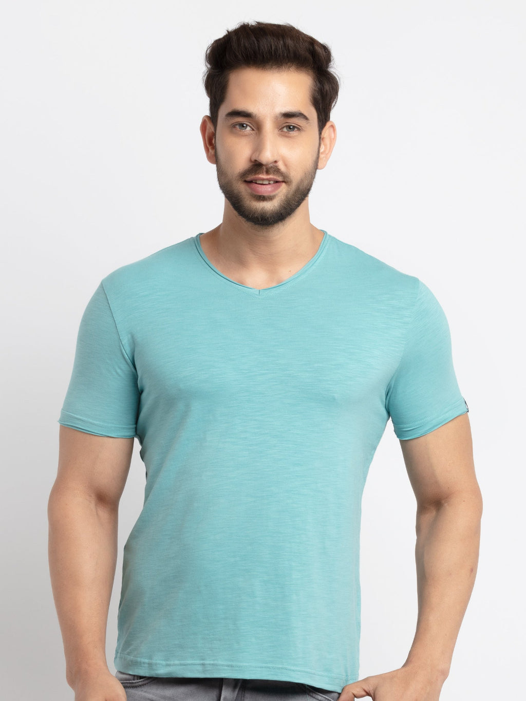 Status Quo |Solid V Neck T-shirt - 3XL, 4XL, 5XL