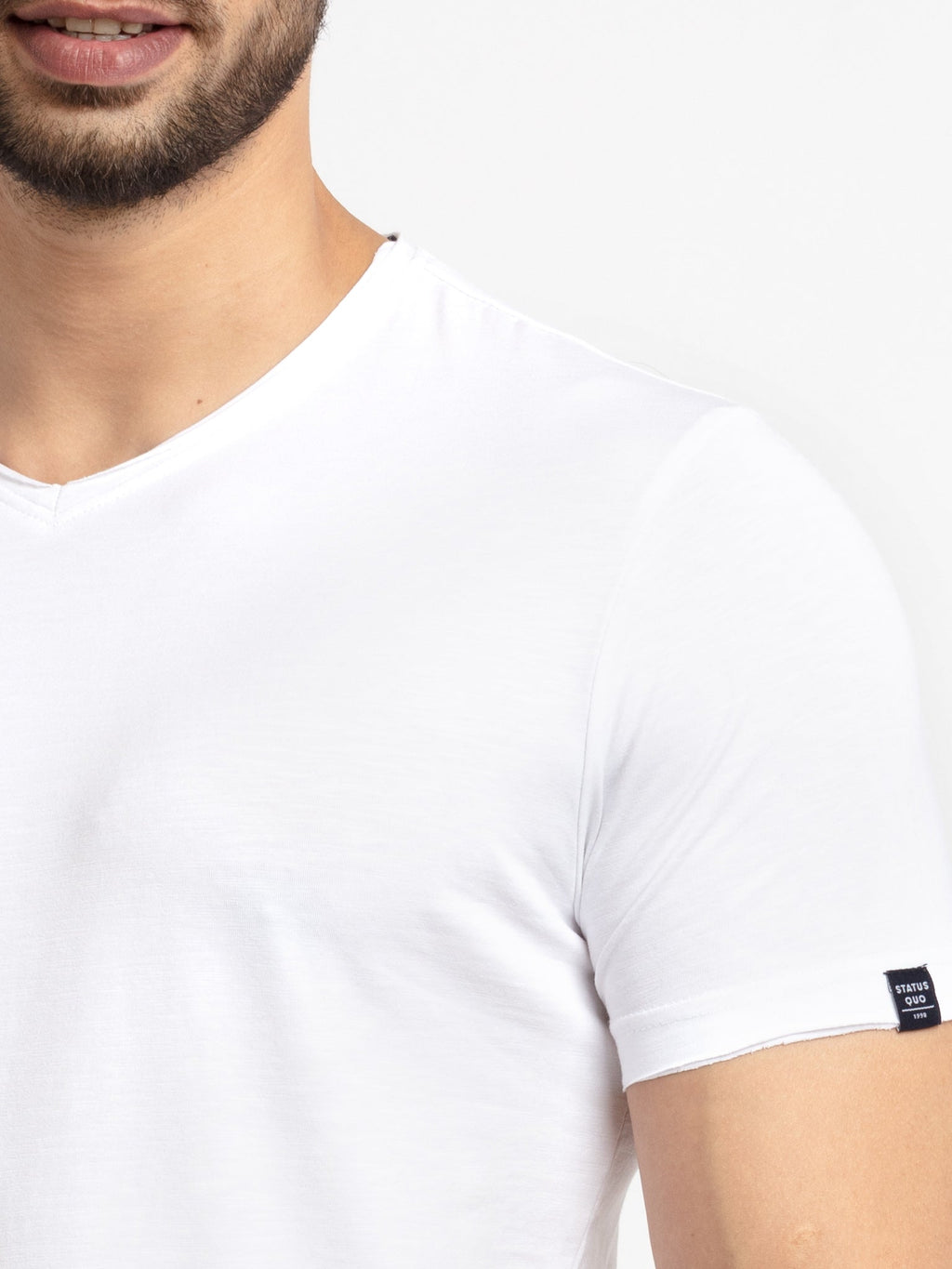 Mens Basic Taperd Fit V- Neck T-Shirt