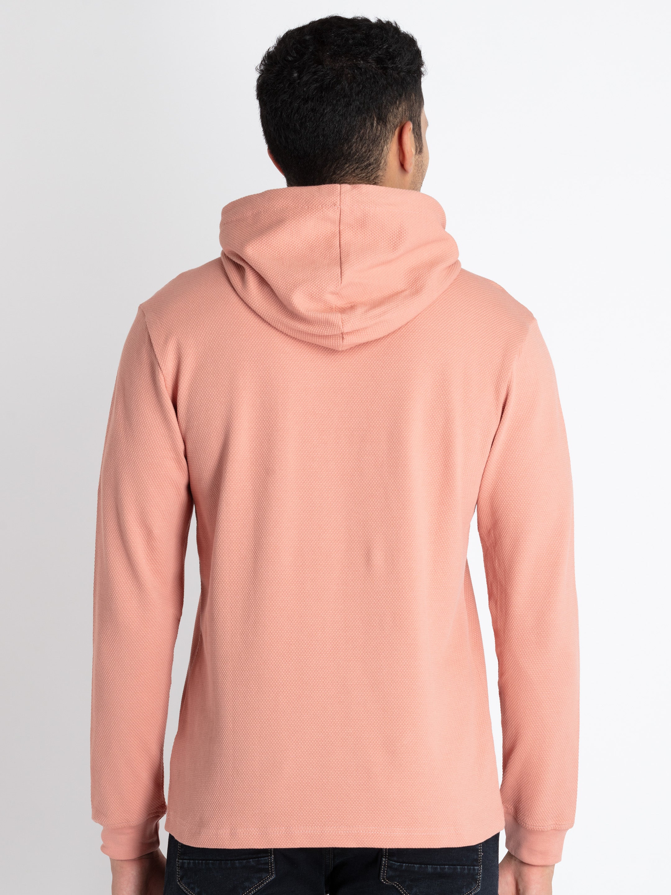 Mens V Neck Hooded T-Shirt
