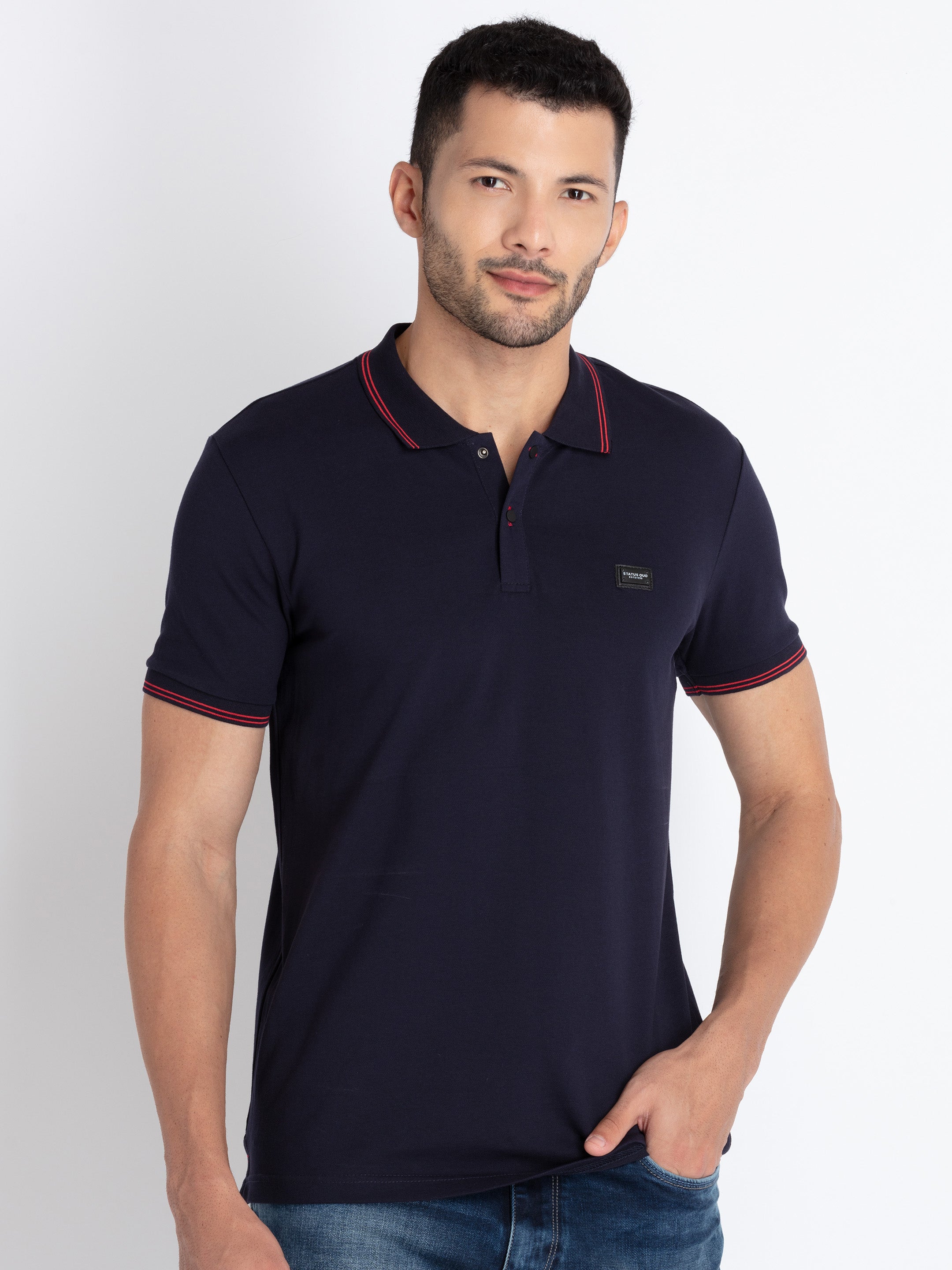 Solid polo t shirt
