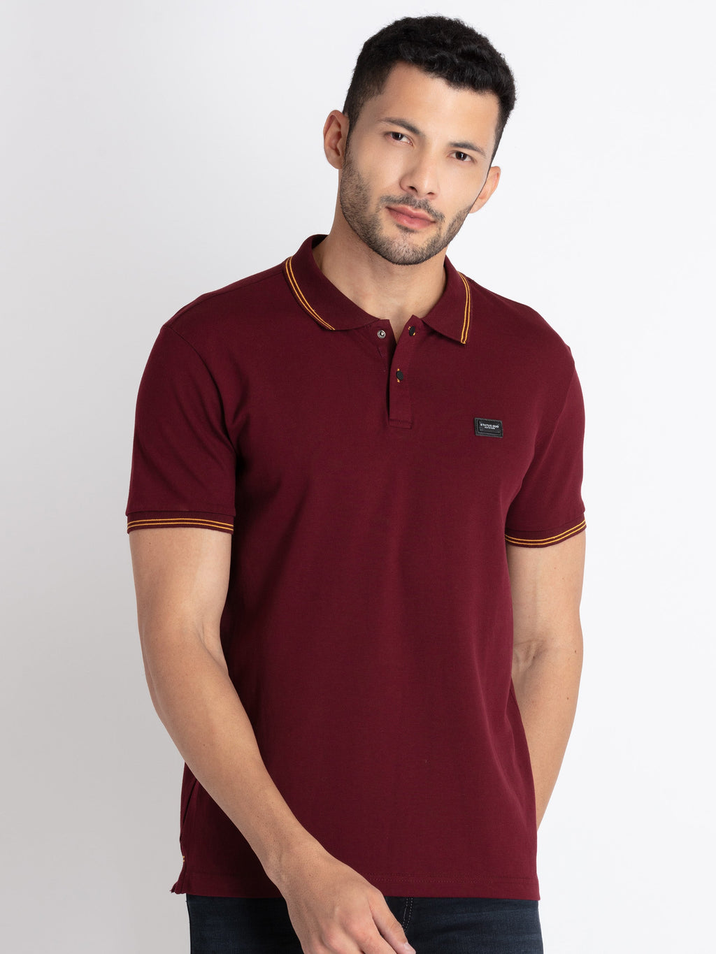 Solid polo t shirt