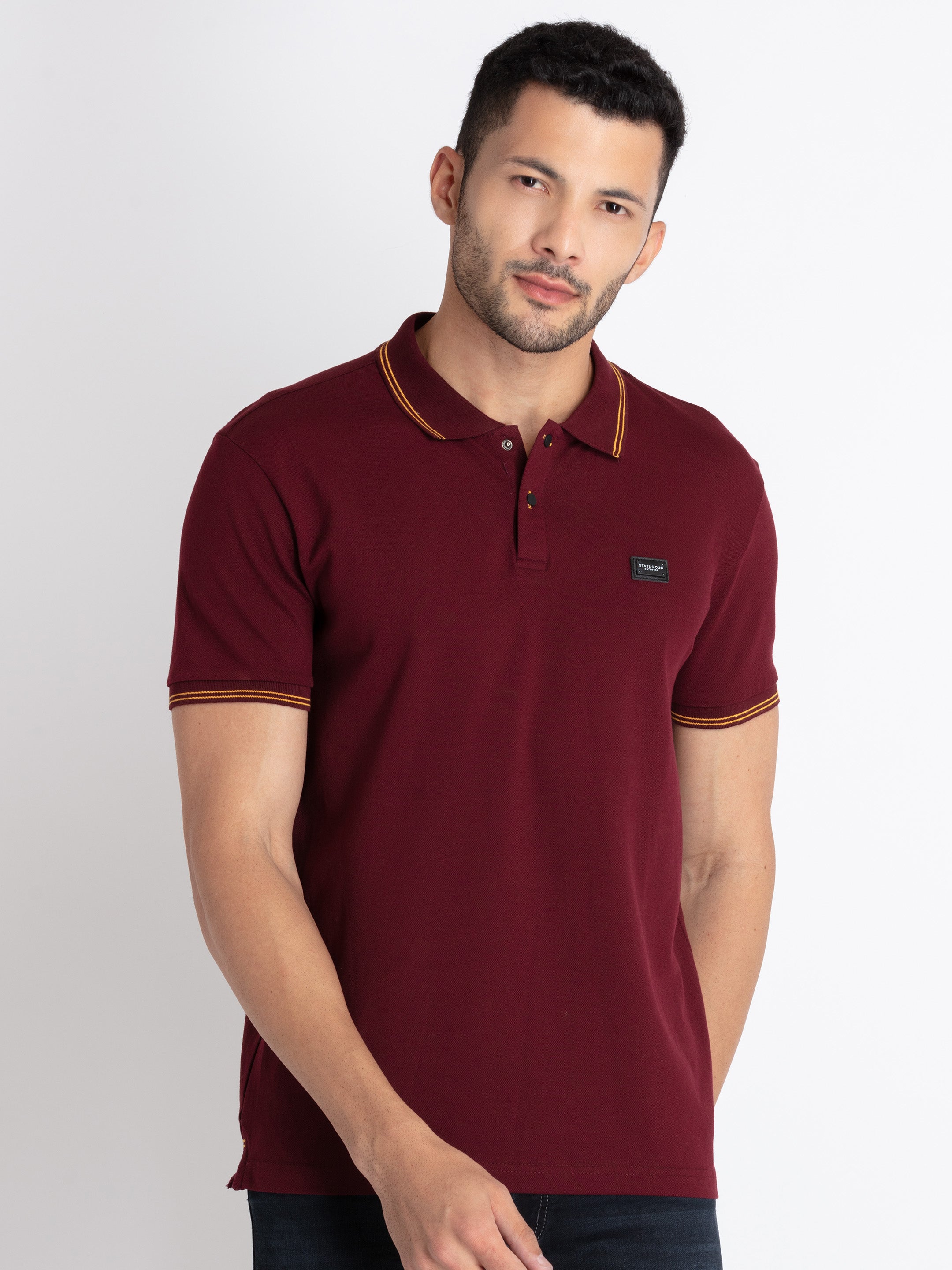 Solid polo t shirt