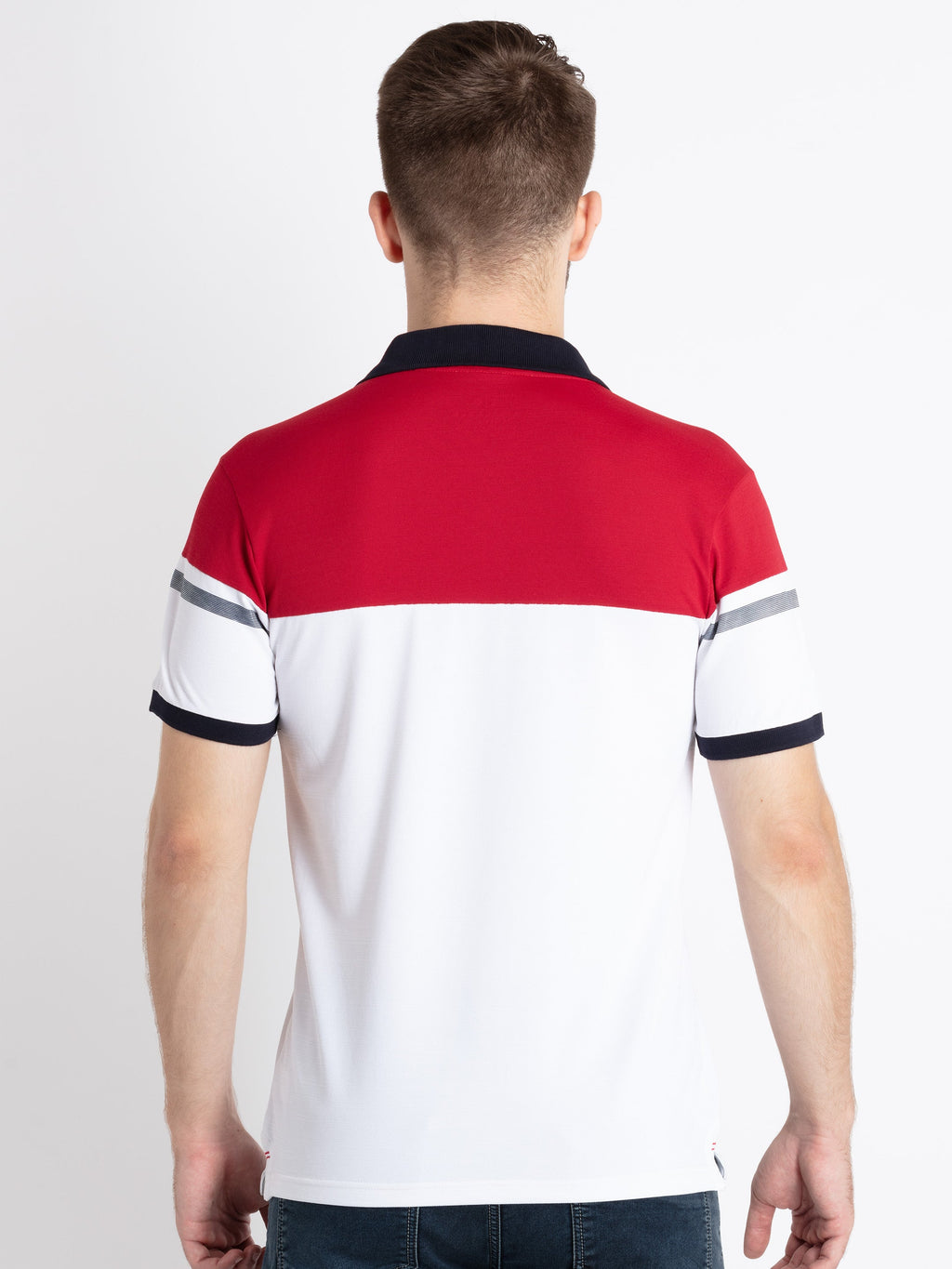 Mens Colorblocked Polo T-Shirt