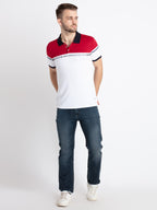 Mens Colorblocked Polo T-Shirt