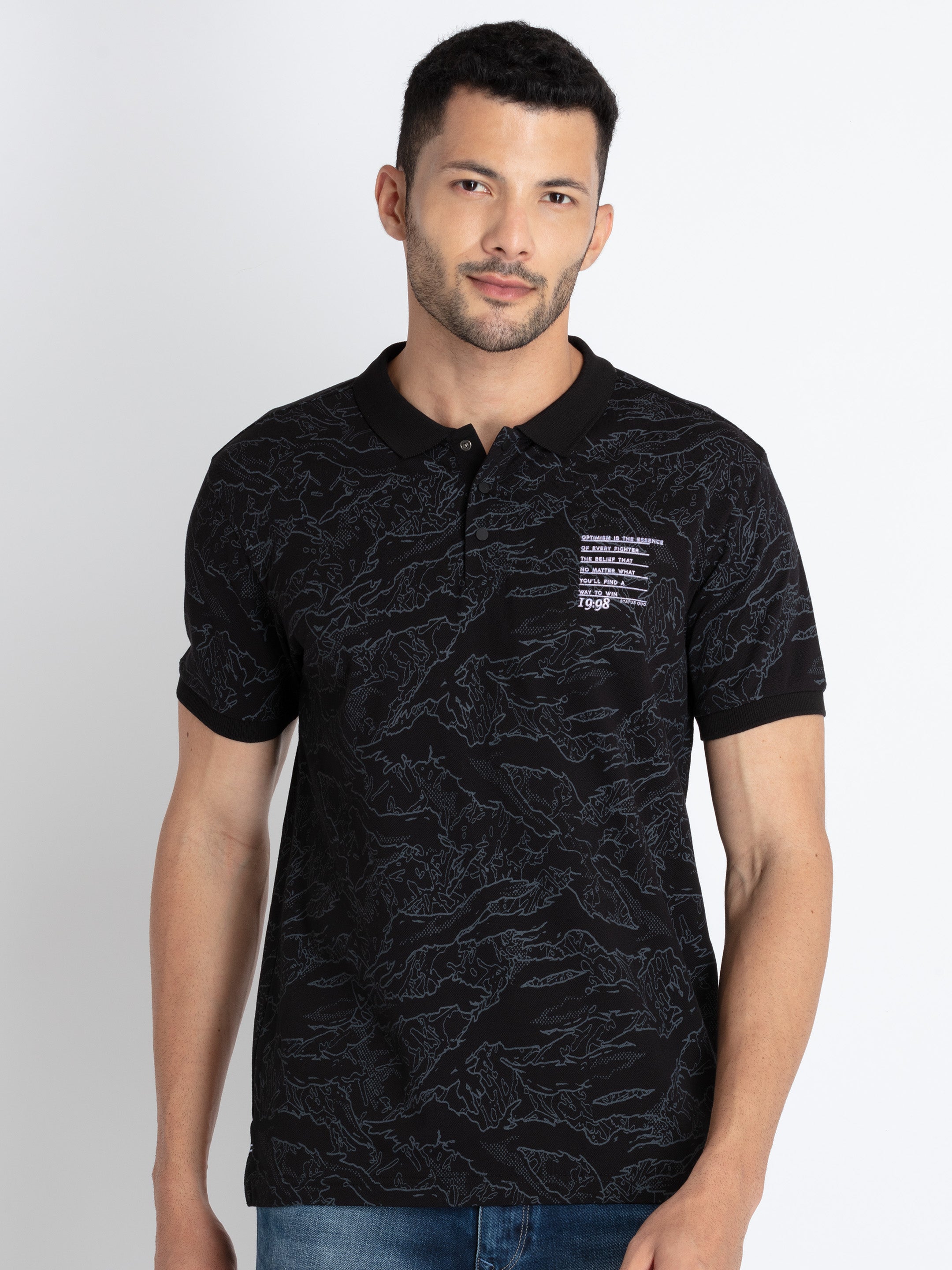 Status Quo |Men's Printed Polo T-shirt - S, M, L, XL, XXL