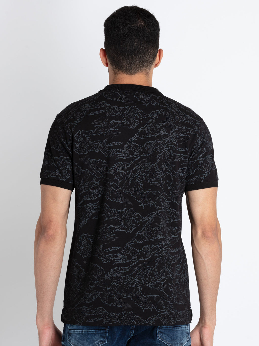 Mens All Over Printed Polo T-Shirt