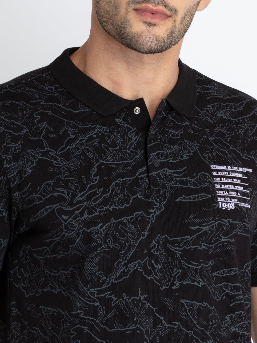 Mens All Over Printed Polo T-Shirt