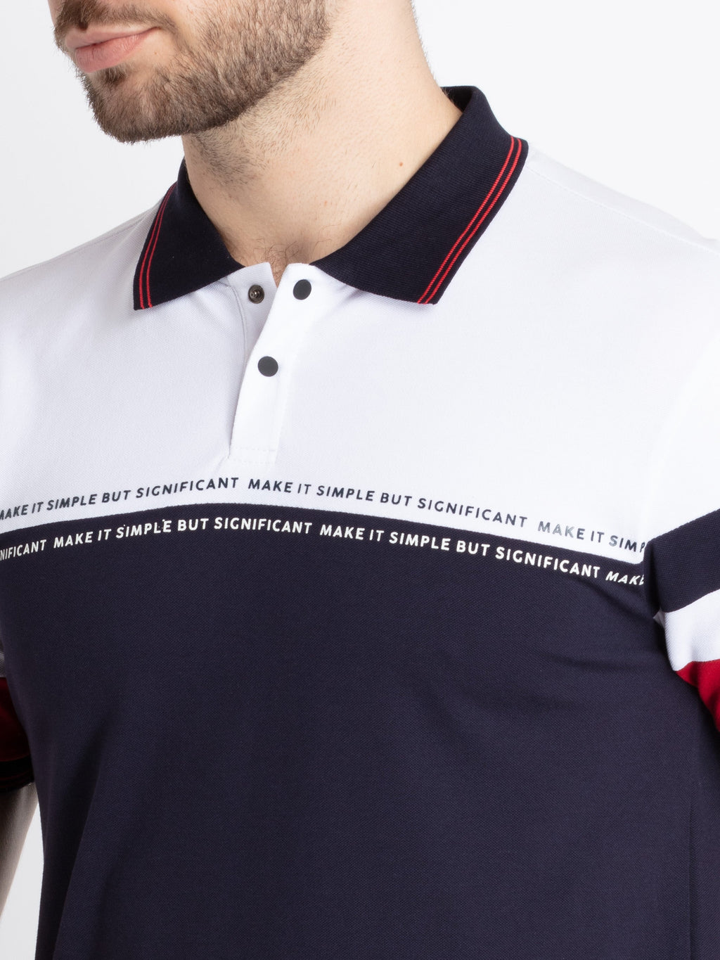 Mens Colorblocked Polo T-Shirt