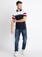 Mens Colorblocked Polo T-Shirt