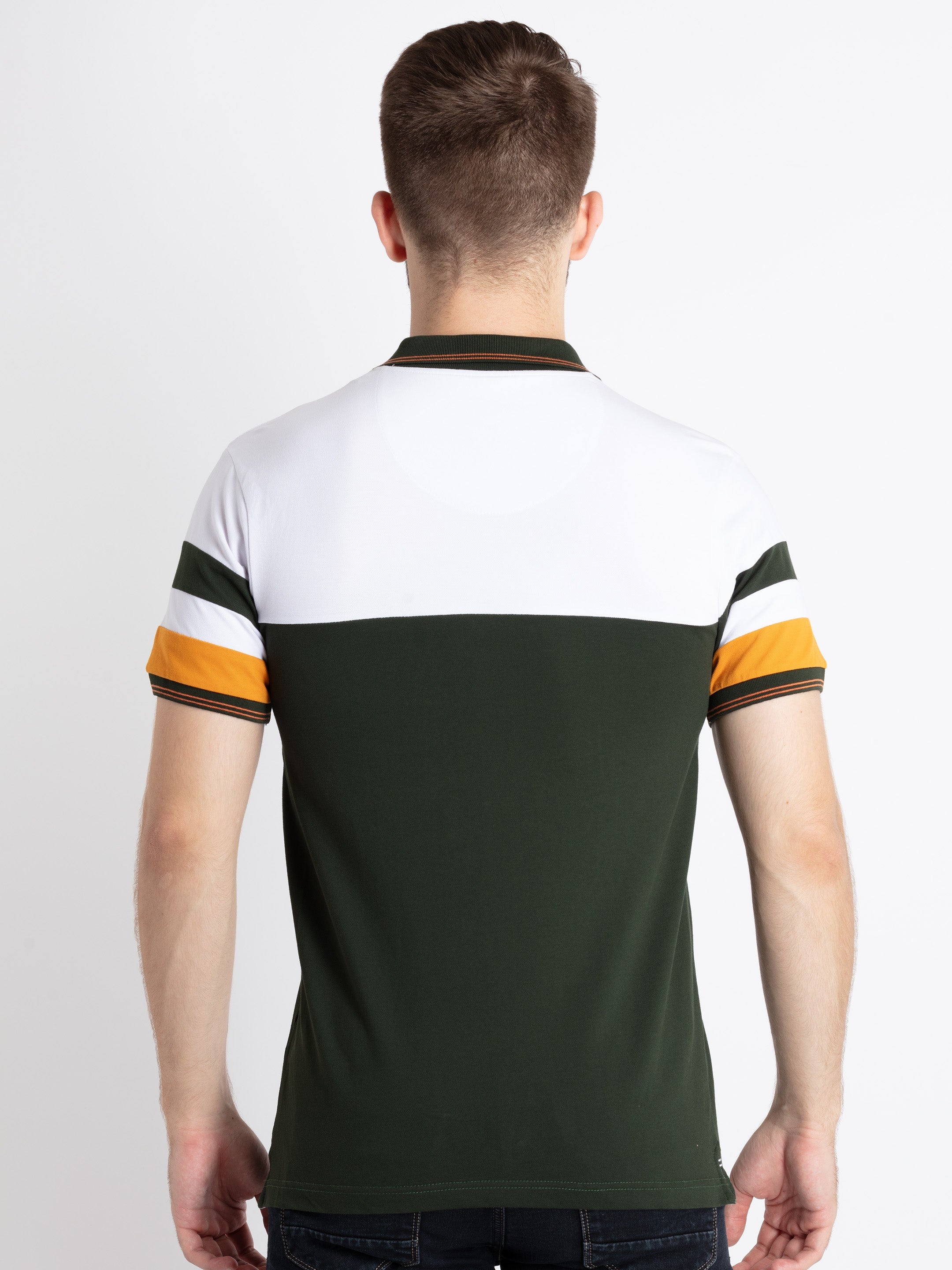 Mens Colorblocked Polo T-Shirt
