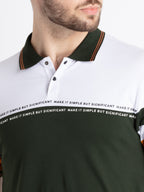 Mens Colorblocked Polo T-Shirt