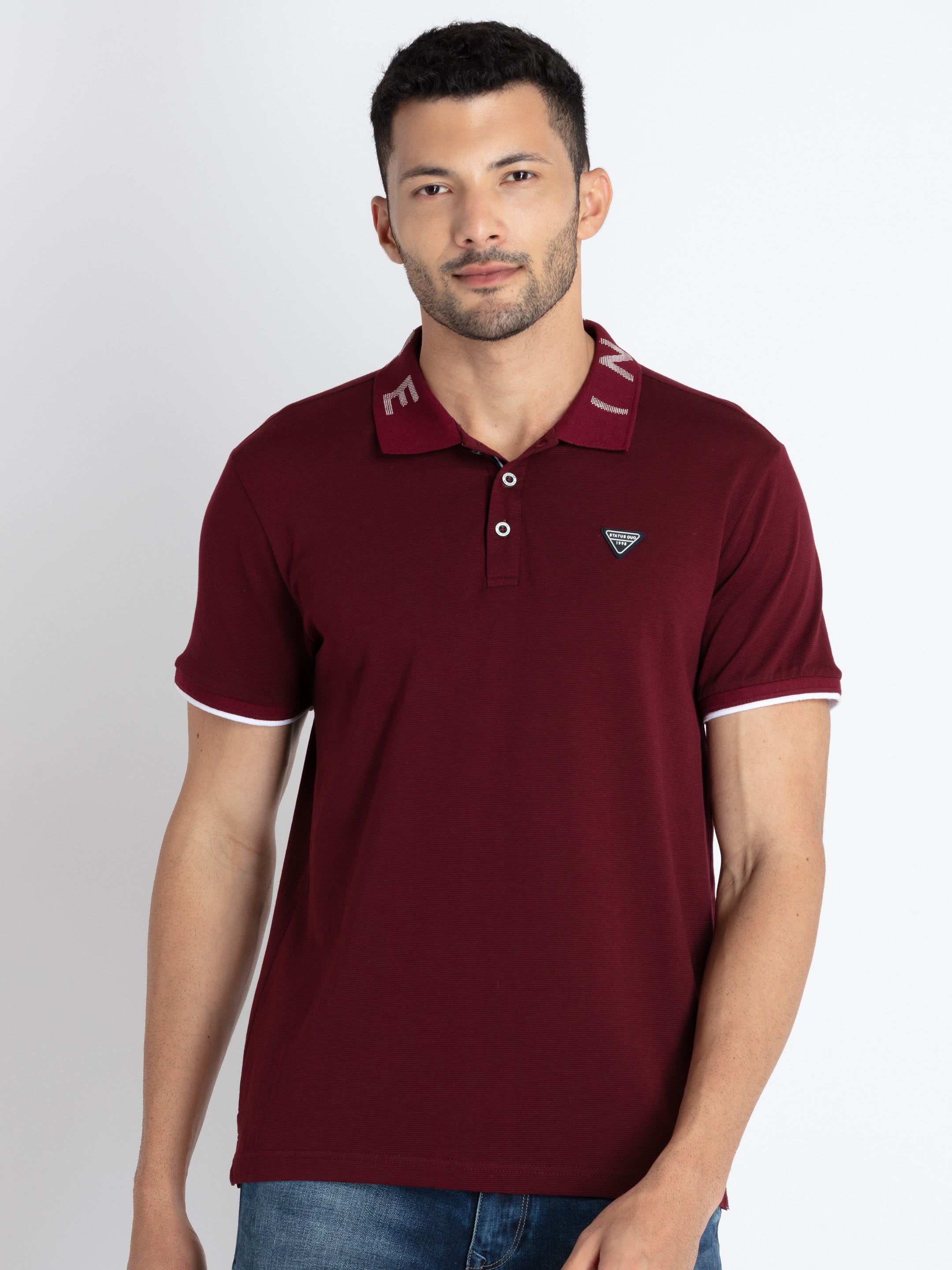 Solid polo t shirt