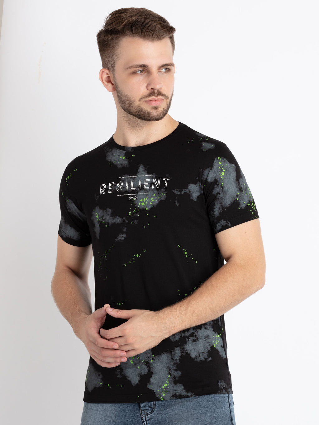 Mens Printed Round Neck T-Shirt