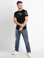 Mens Printed Round Neck T-Shirt