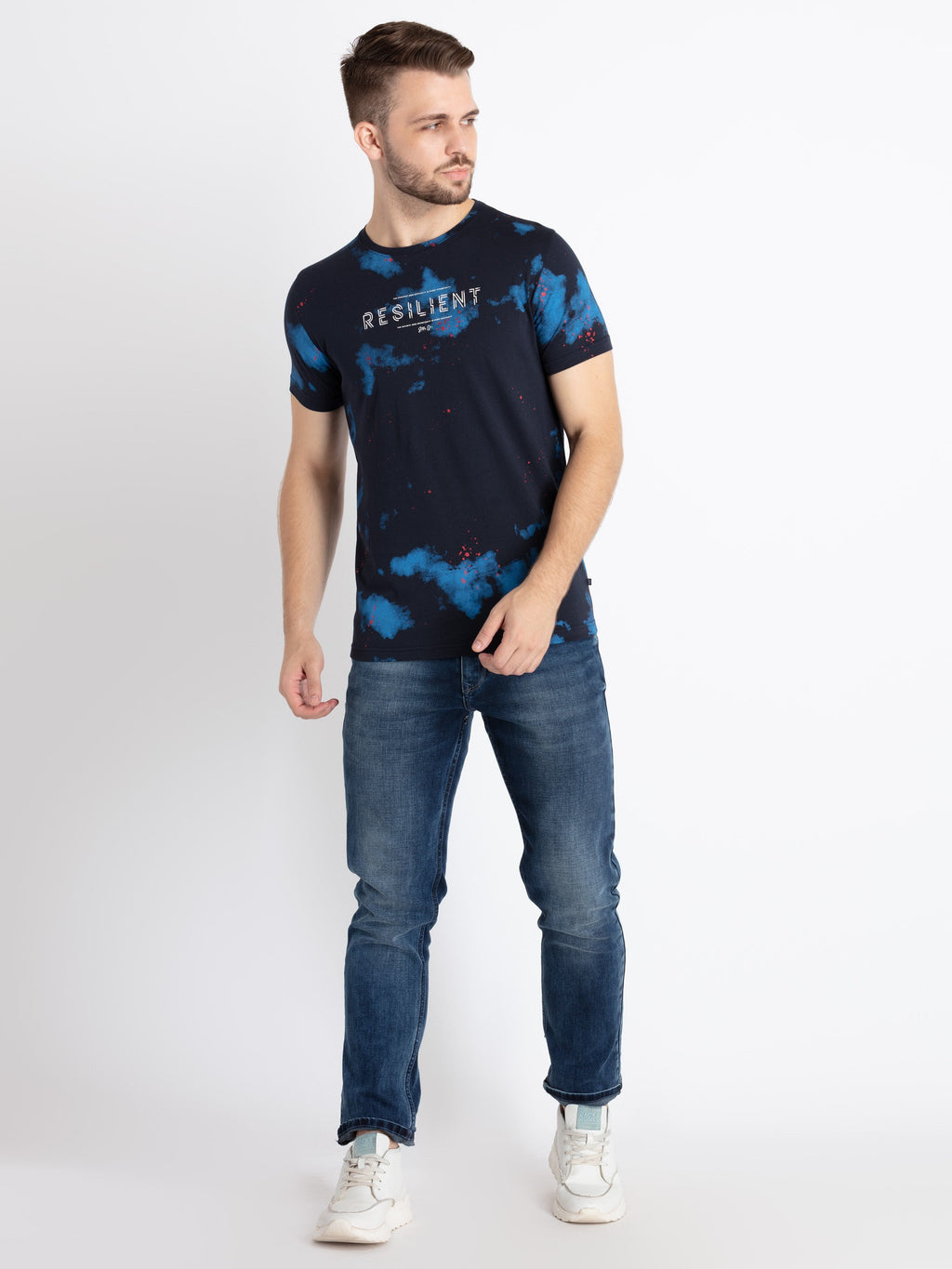 Mens Printed Round Neck T-Shirt