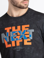 Mens Printed Round Neck T-Shirt