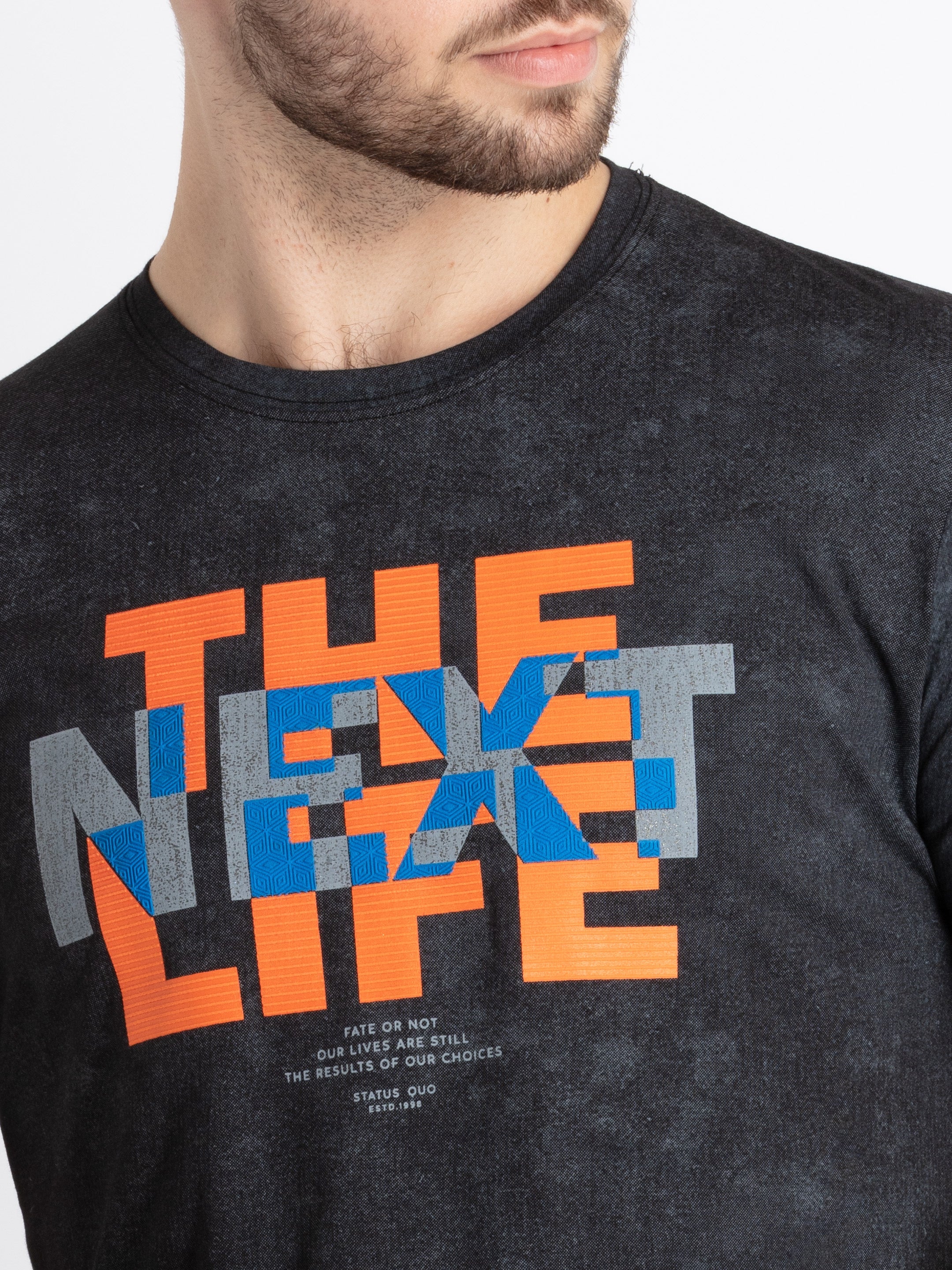 Mens Printed Round Neck T-Shirt