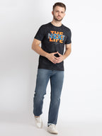 Mens Printed Round Neck T-Shirt
