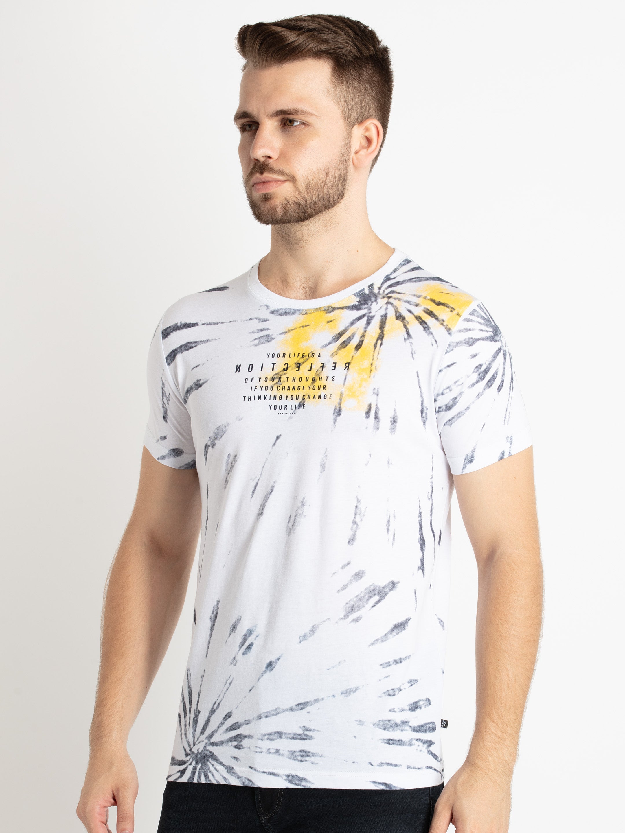 Mens Printed Round Neck T-Shirt