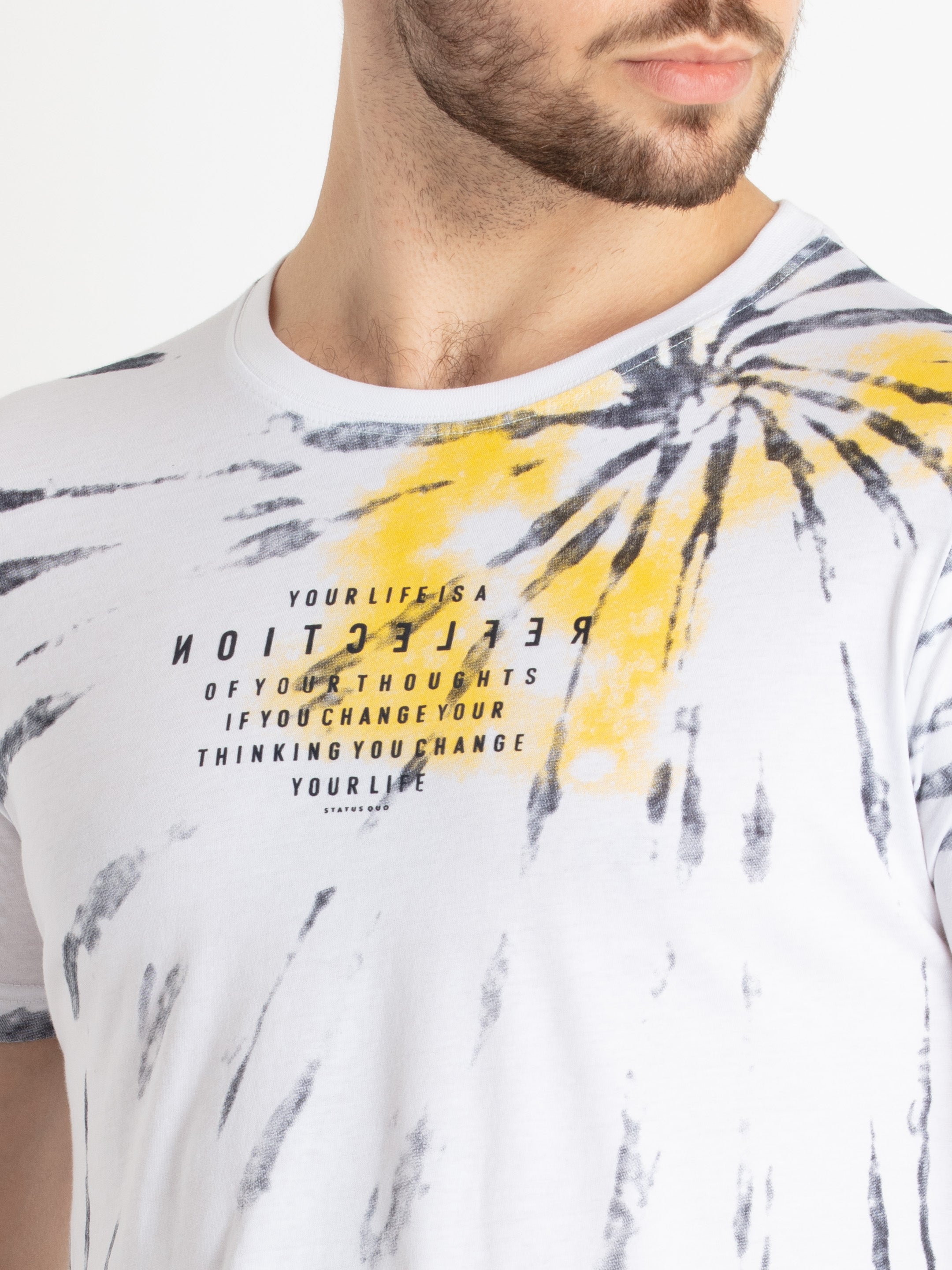 Mens Printed Round Neck T-Shirt