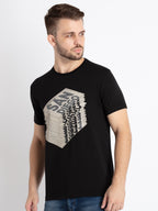 Mens Printed Round Neck T-Shirt