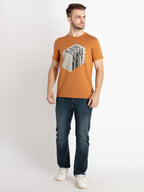 Mens Printed Round Neck T-Shirt