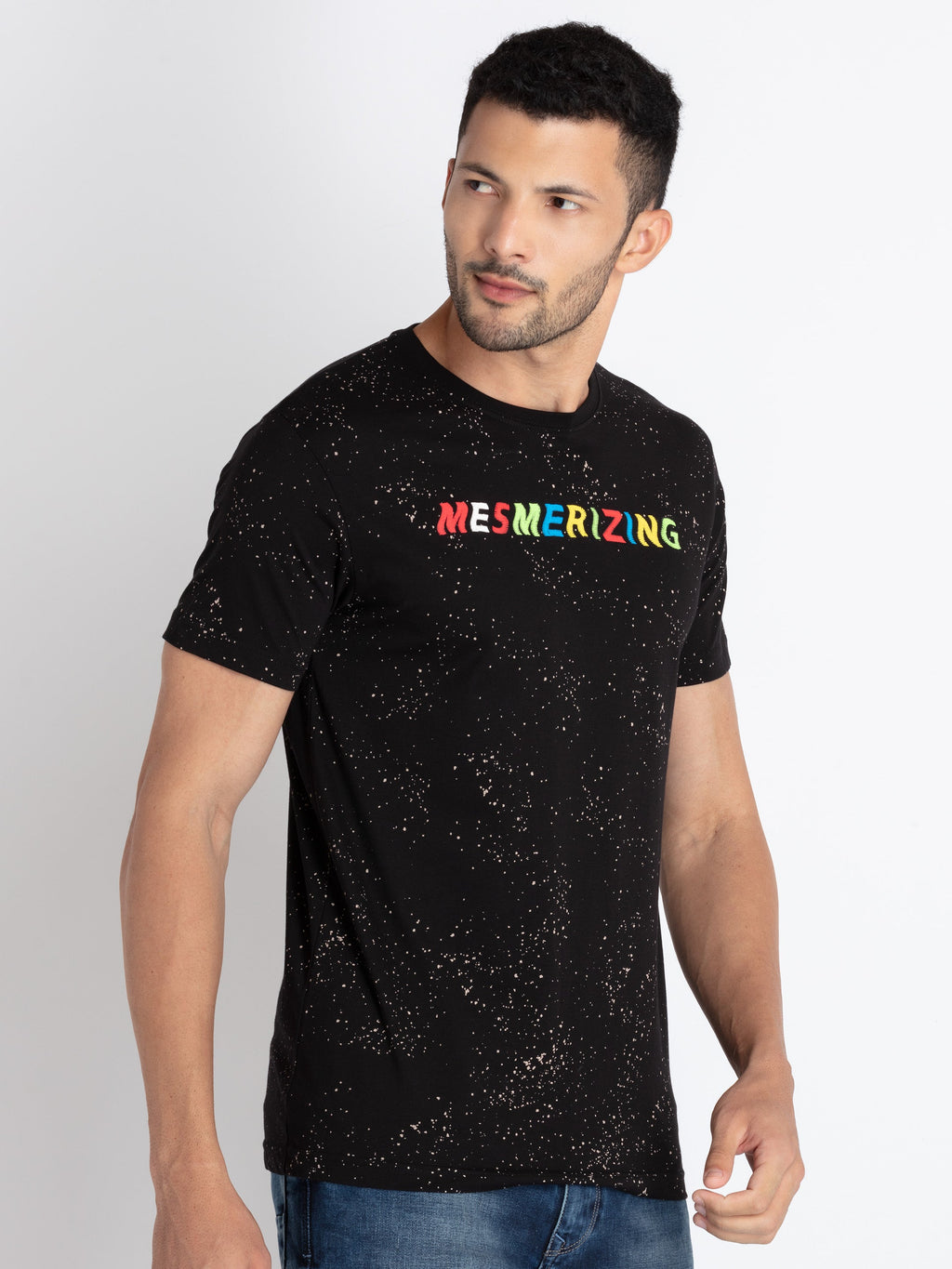Mens All Over Print Round Neck T-Shirt