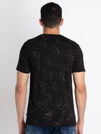 Mens All Over Print Round Neck T-Shirt