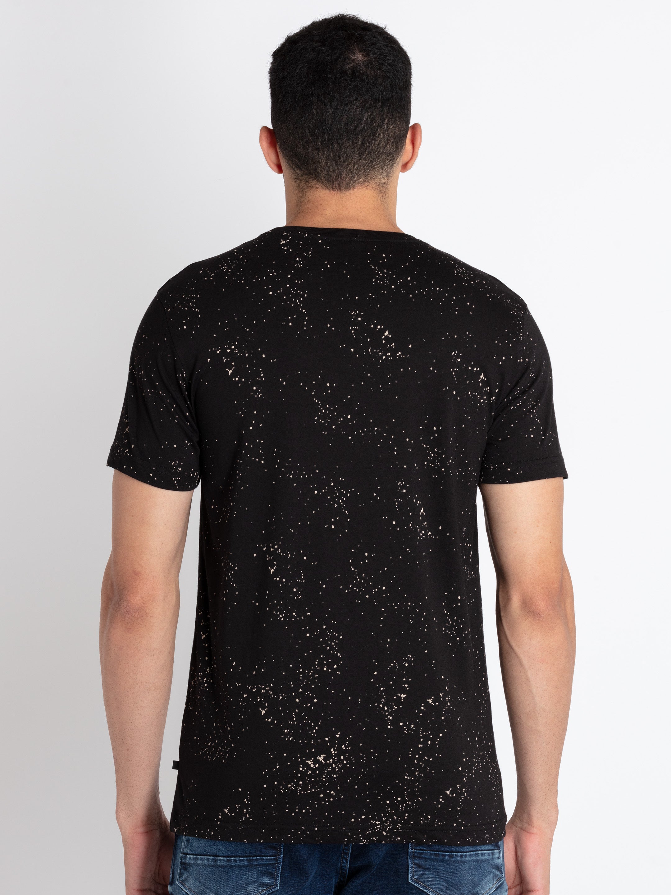 Mens All Over Print Round Neck T-Shirt
