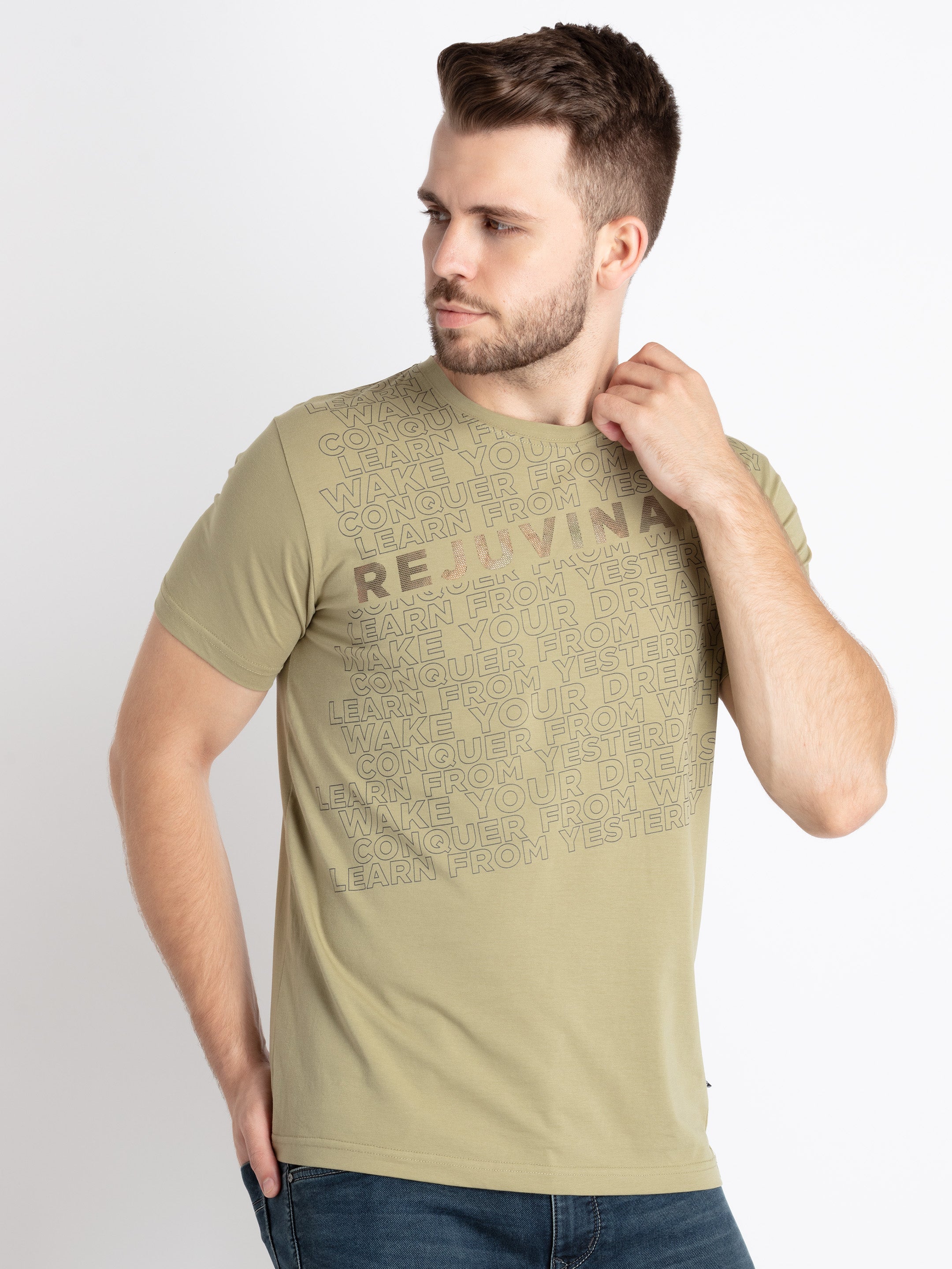 Mens Printed Round Neck T-Shirt Secondary image