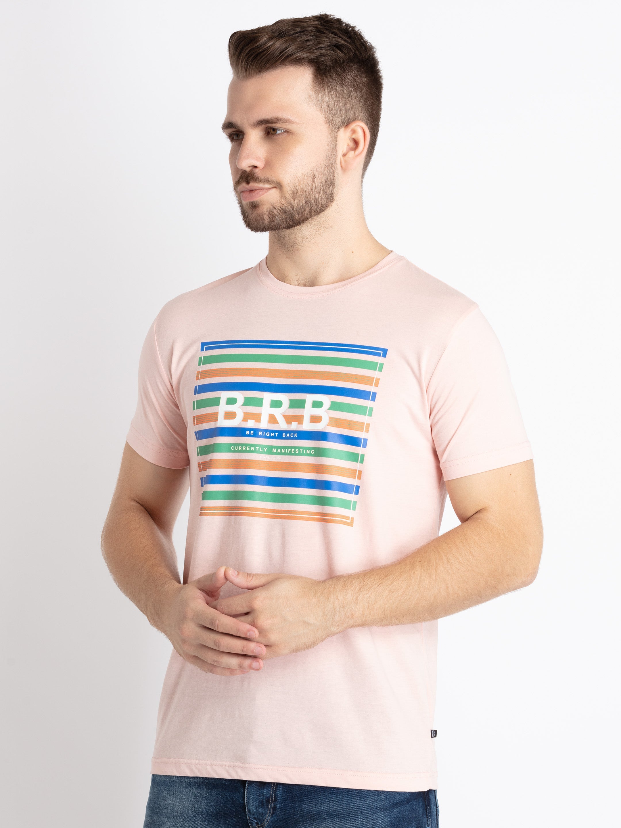 Mens Printed Round Neck T-Shirt Secondary image