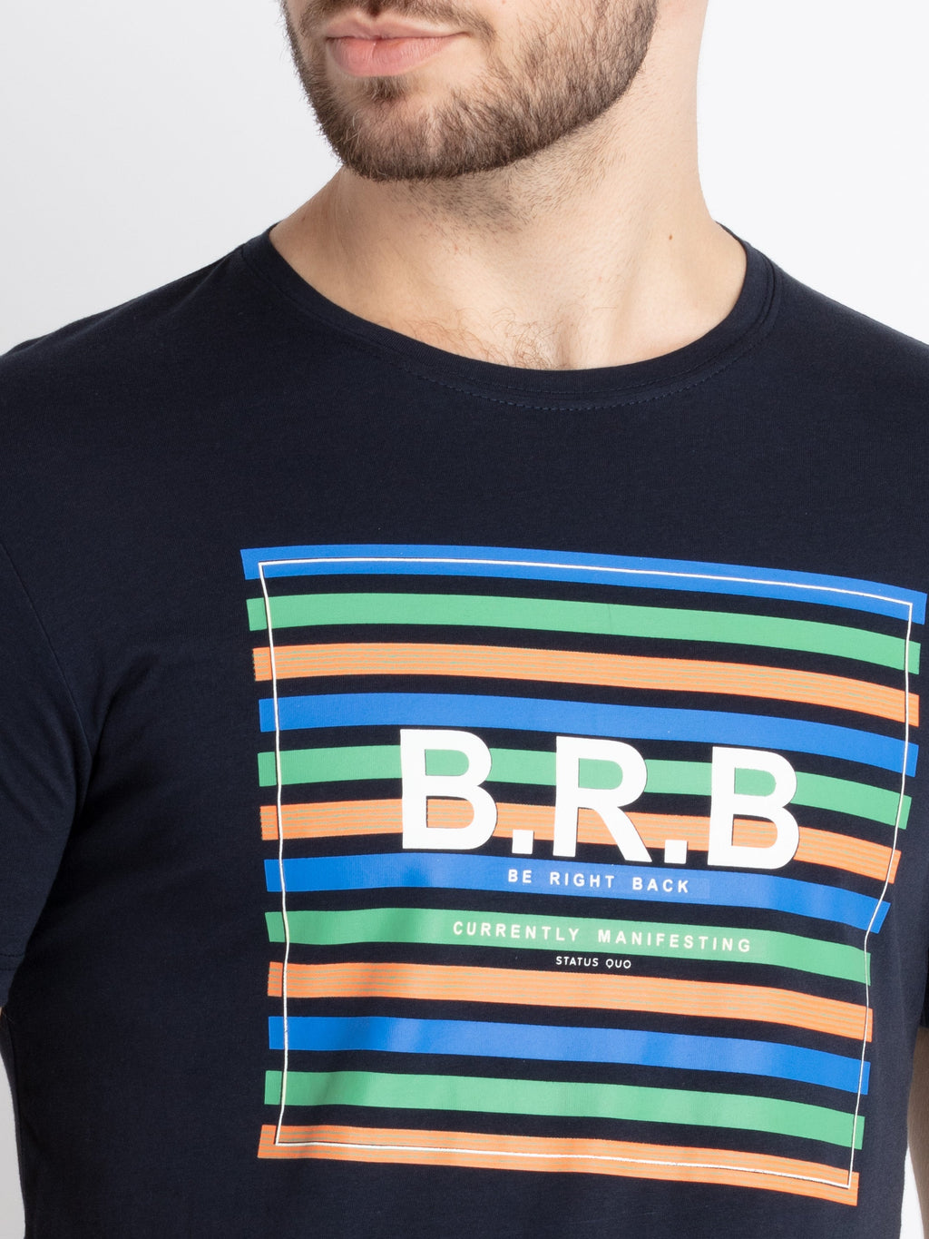 Mens Printed Round Neck T-Shirt