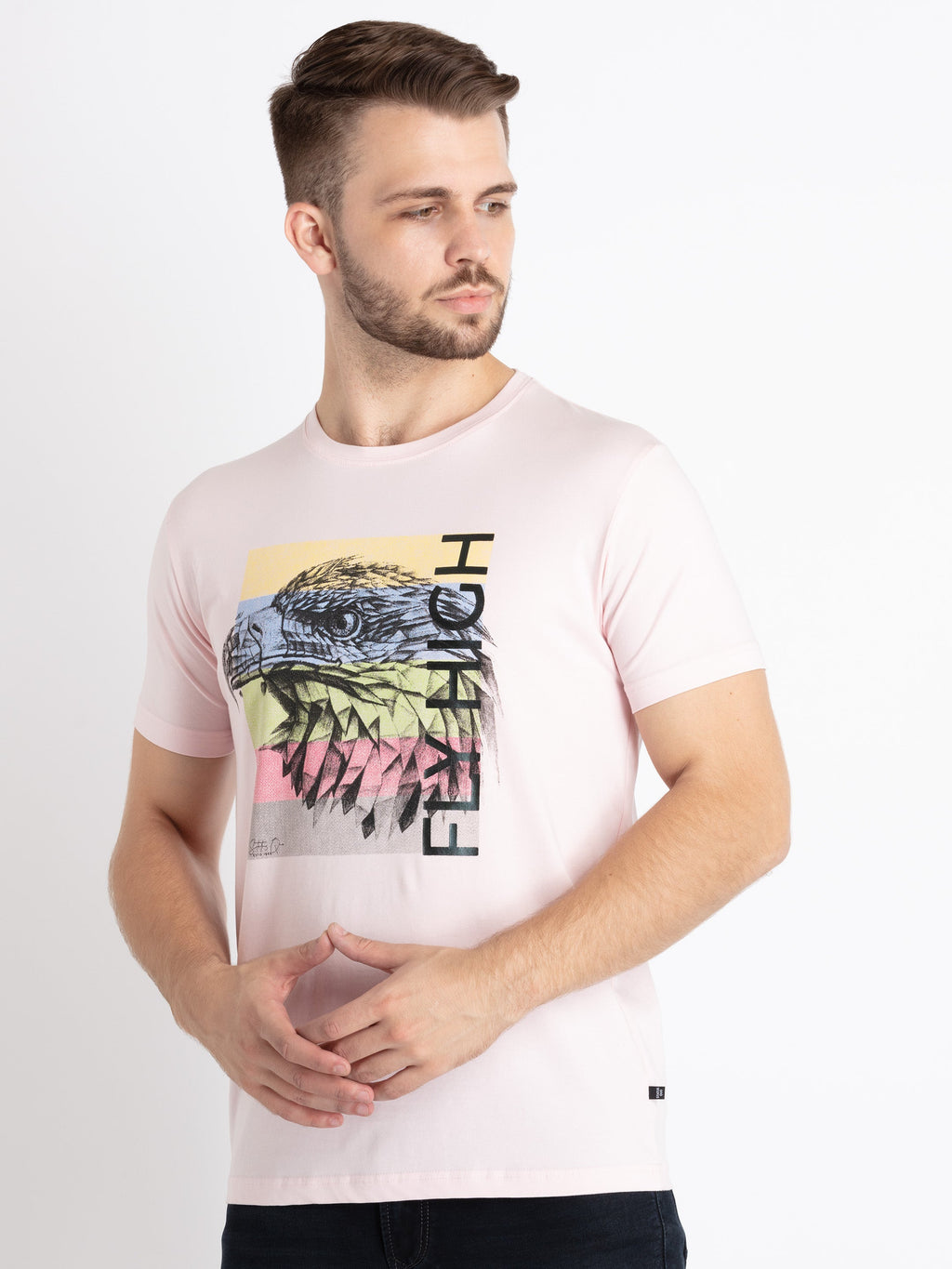 Mens Printed Round Neck T-Shirt