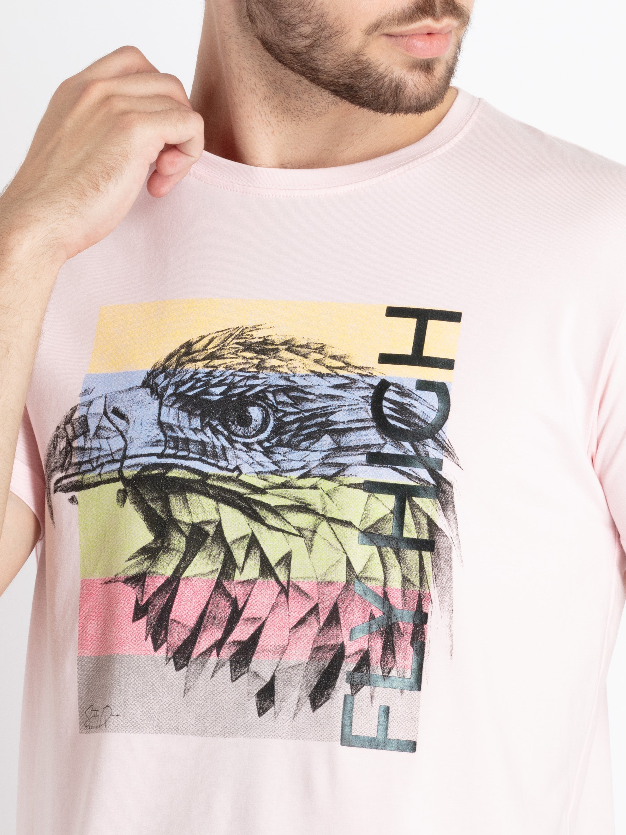 Mens Printed Round Neck T-Shirt