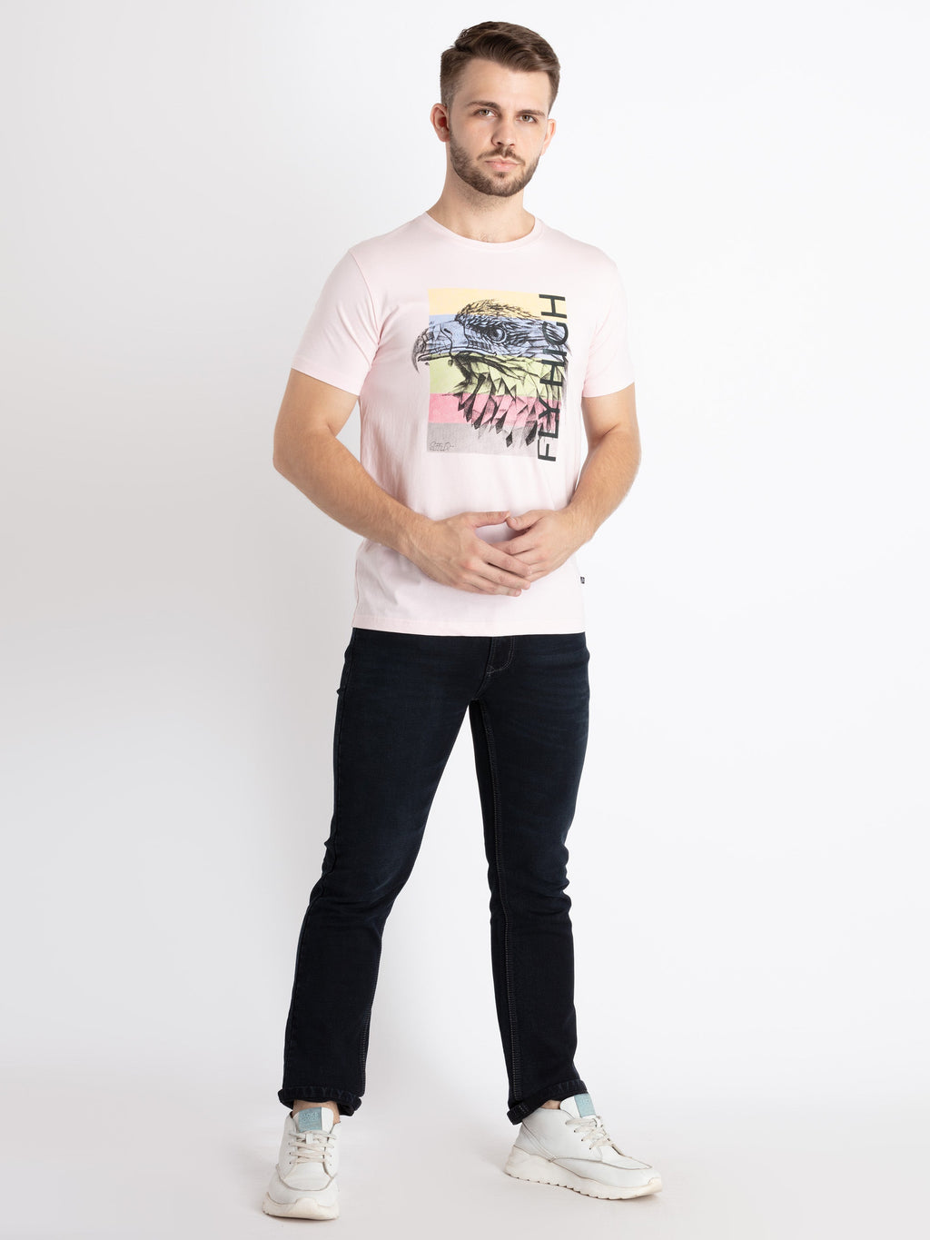 Mens Printed Round Neck T-Shirt