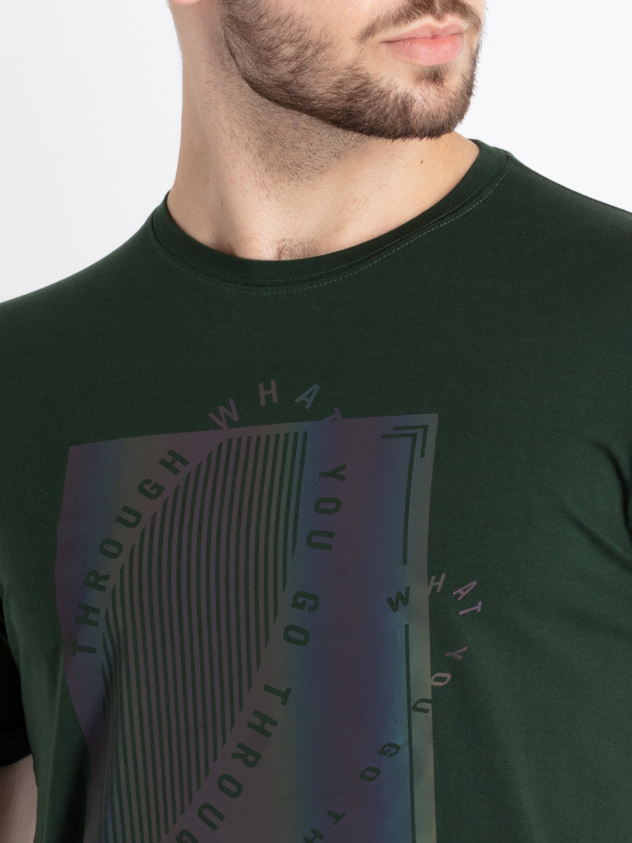 Mens Printed Round Neck T-Shirt