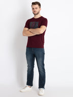 Mens Printed Round Neck T-Shirt