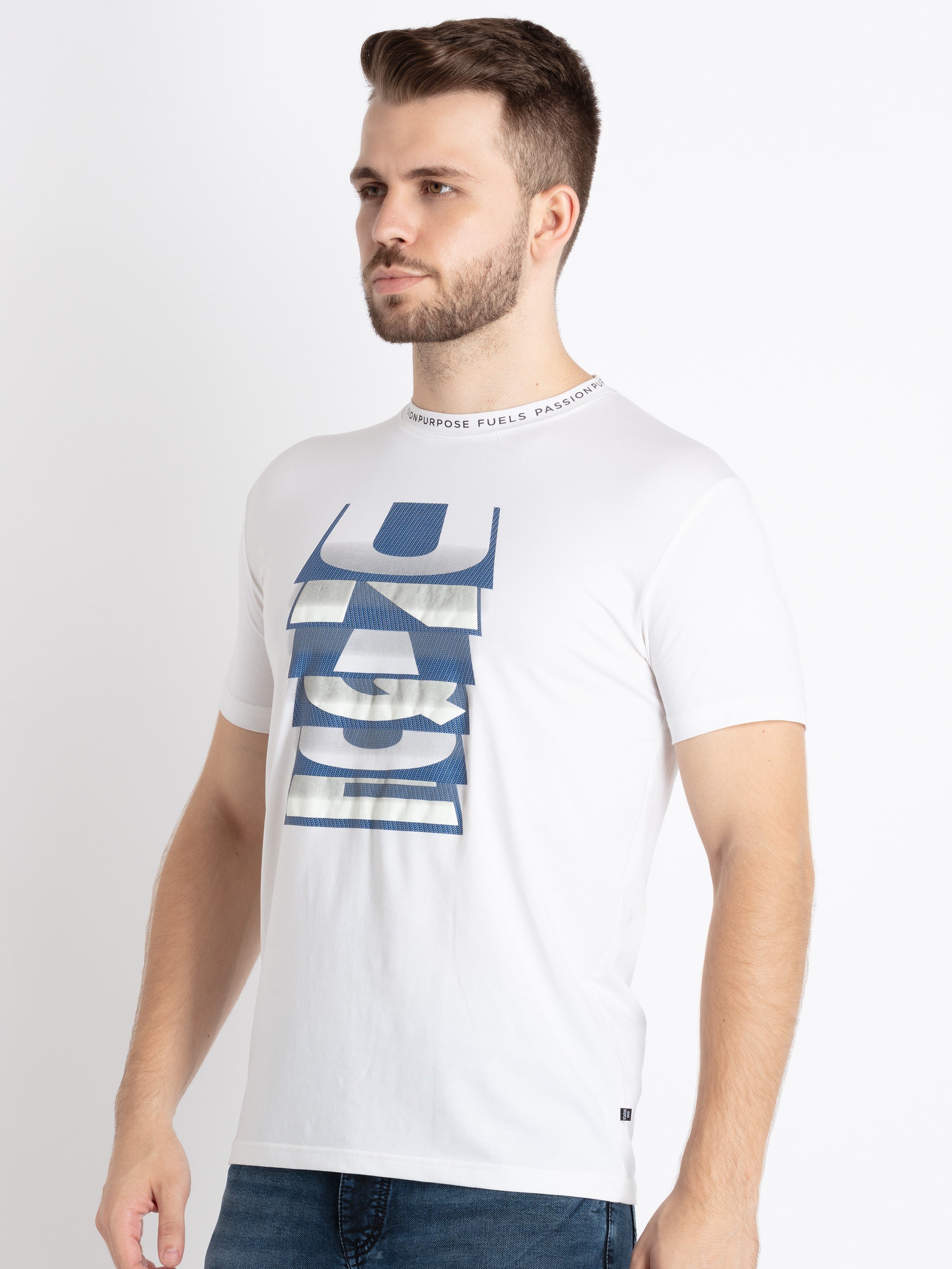 Mens Printed Round Neck T-Shirt Secondary image
