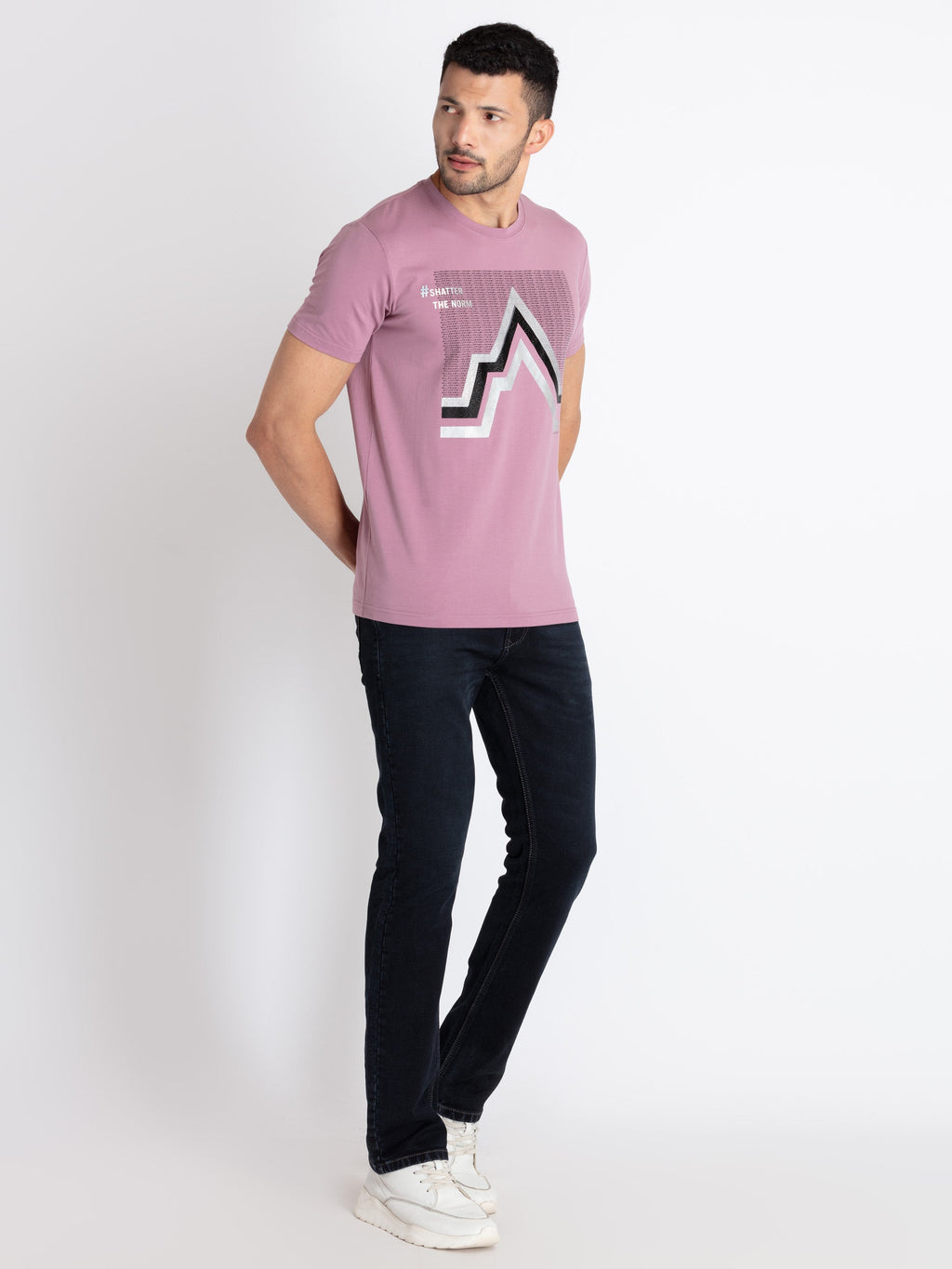Mens Printed Round Neck T-Shirt