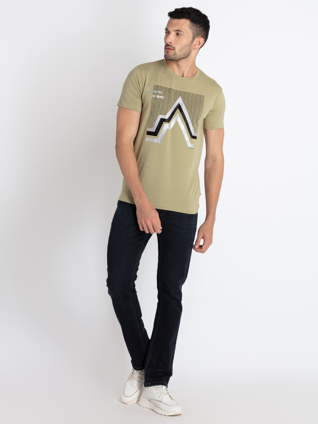 Mens Printed Round Neck T-Shirt