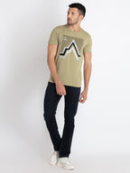 Mens Printed Round Neck T-Shirt