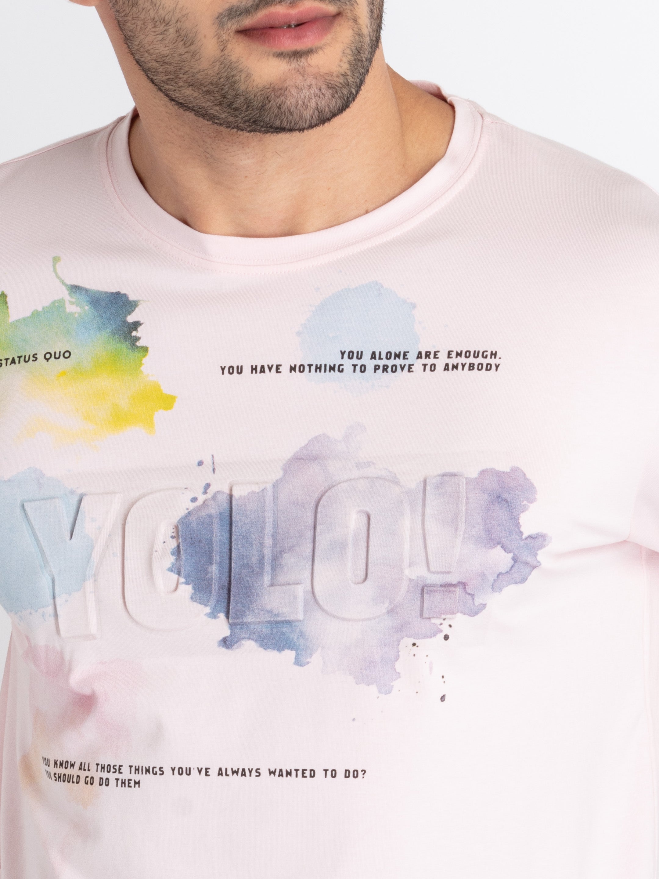 Mens Printed Round Neck T-Shirt
