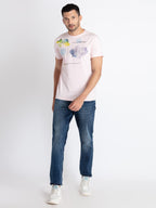 Mens Printed Round Neck T-Shirt