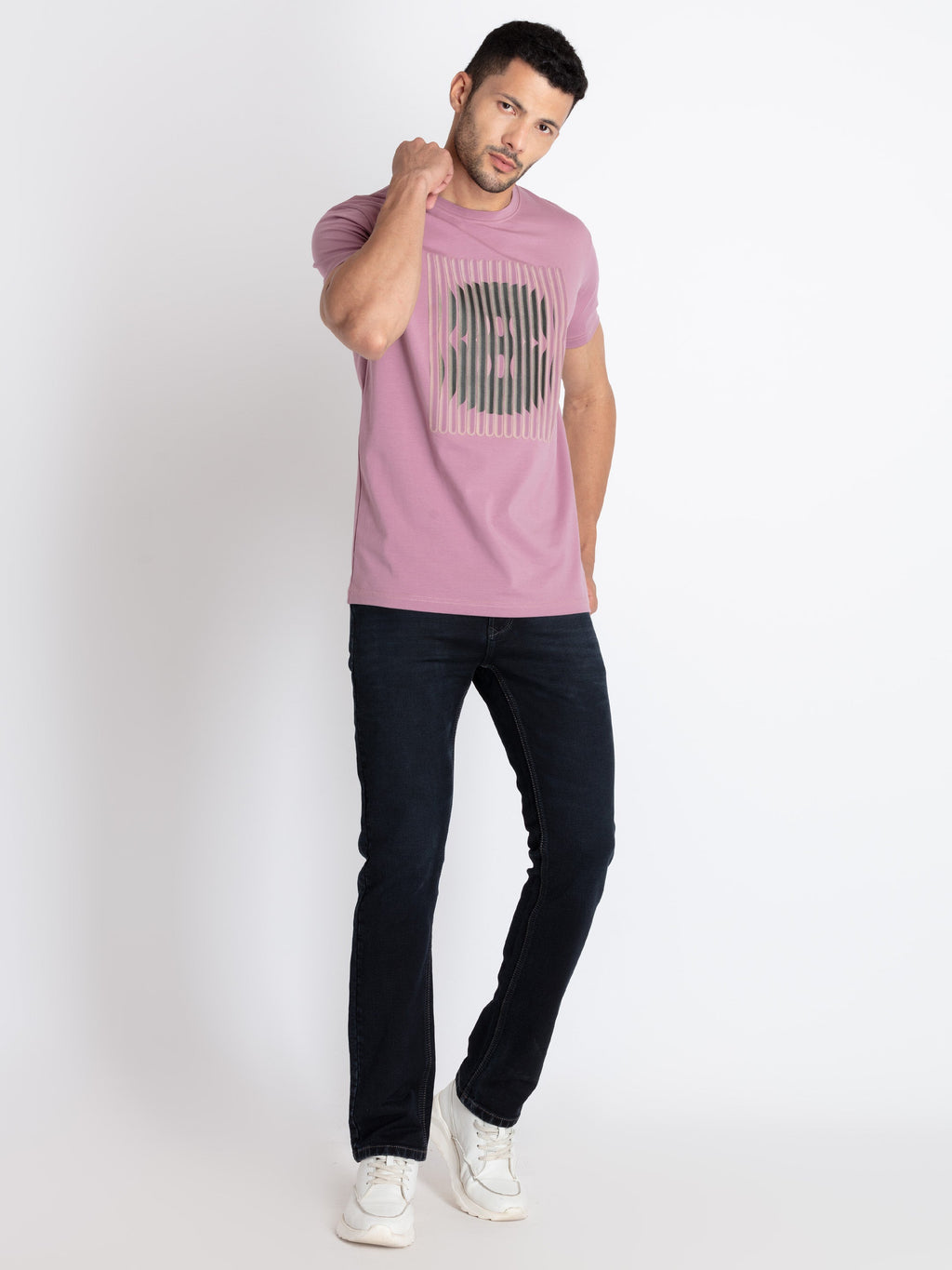 Mens Printed Round Neck T-Shirt