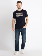 Mens Printed Round Neck T-Shirt