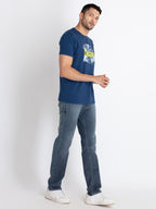 Mens Printed Round Neck T-Shirt