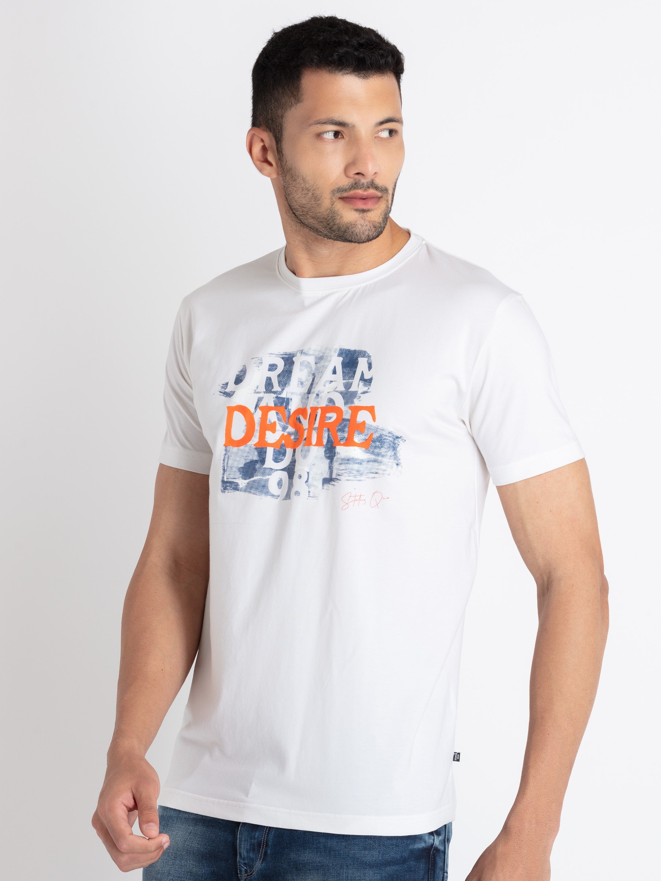 Mens Printed Round Neck T-Shirt