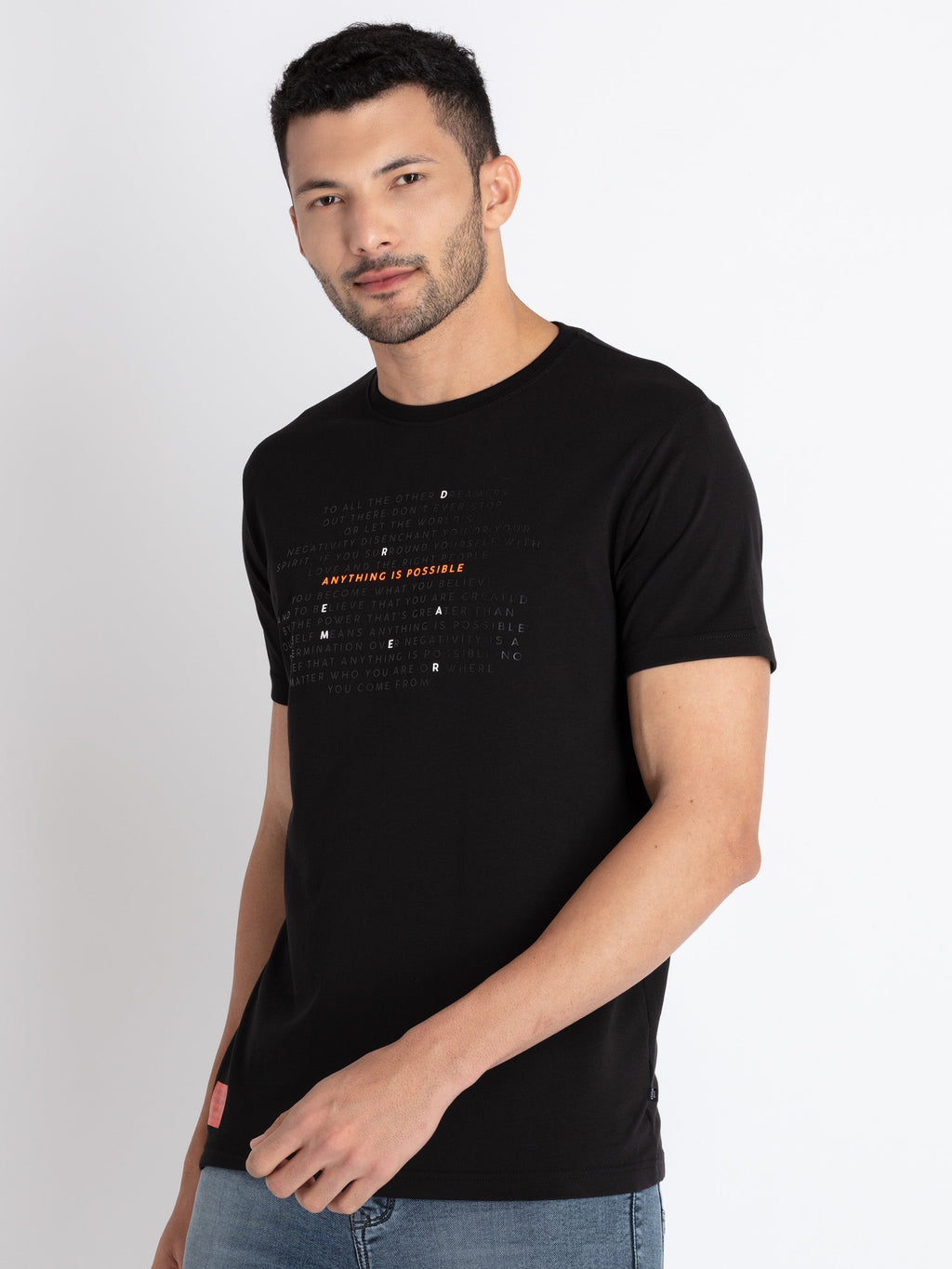 Mens Printed Round Neck T-Shirt