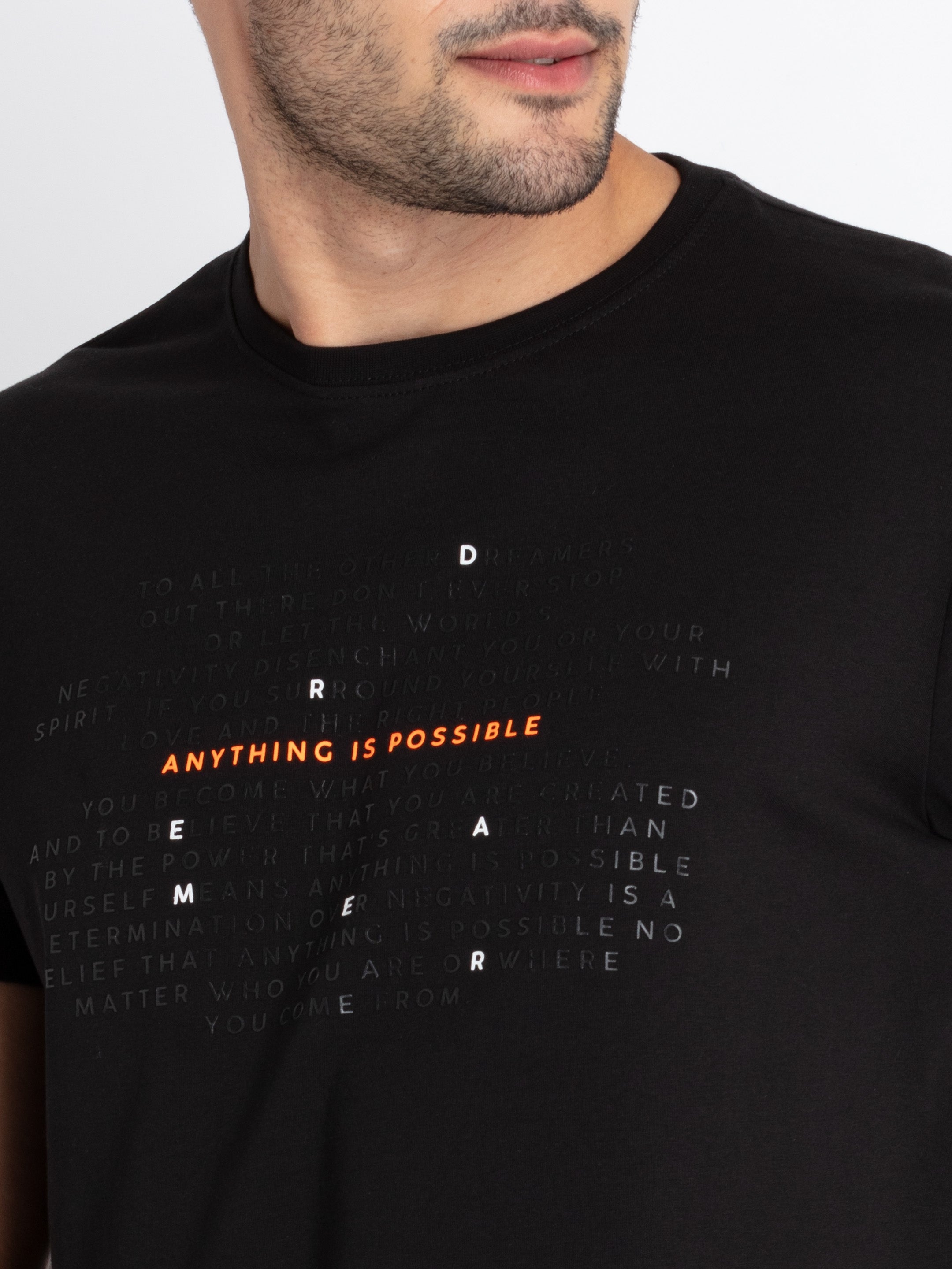 Mens Printed Round Neck T-Shirt